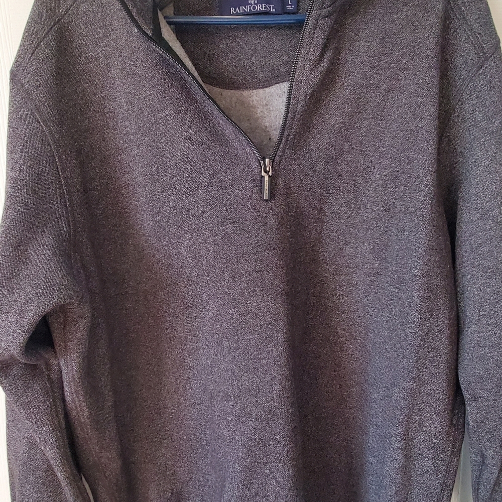 Rainforest Quarter Zip Textured Knit Pullover